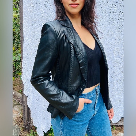 90s Genuine Leather Blazer - Picture 6 of 6